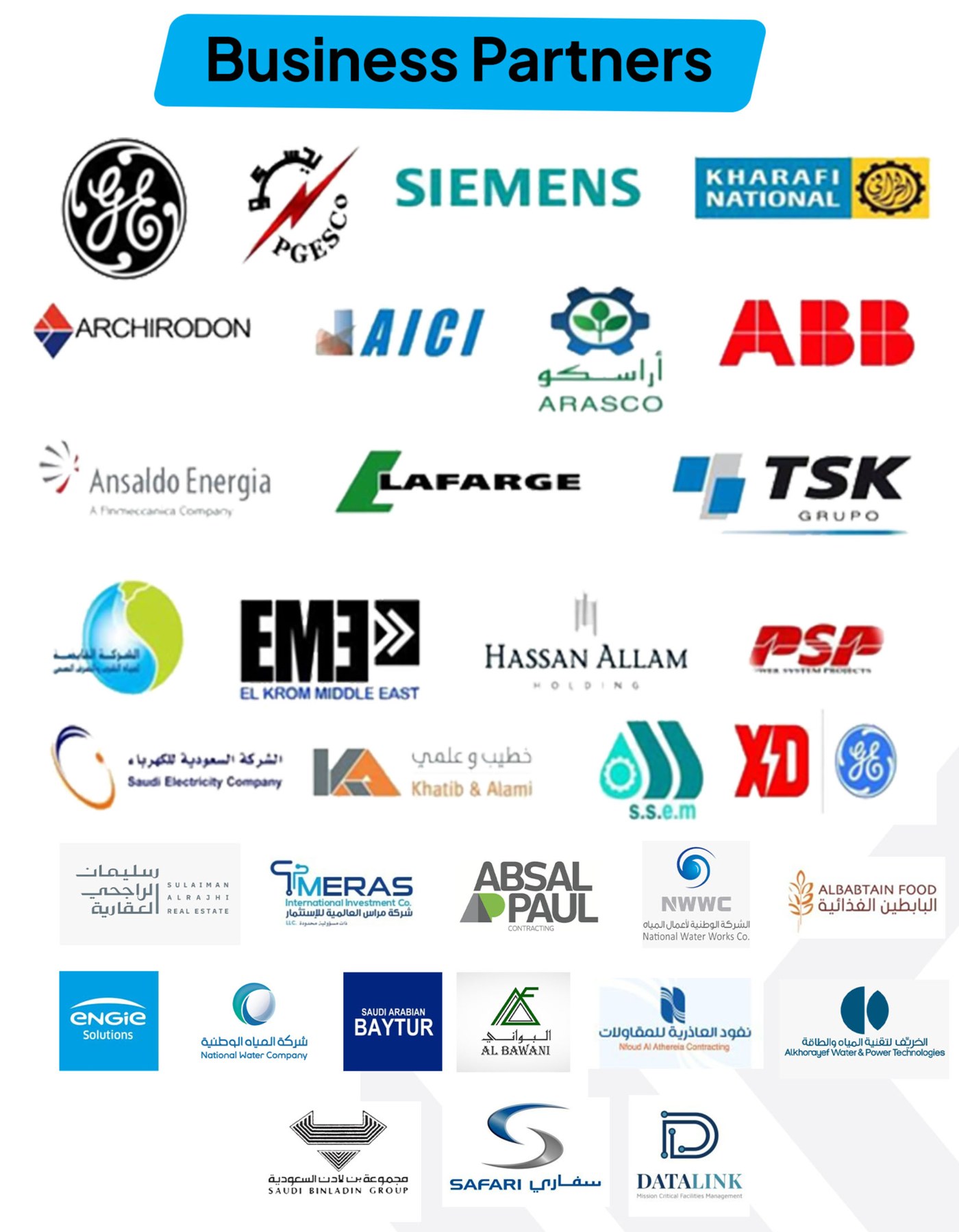 Malek Al-Riyadeh business partners logos